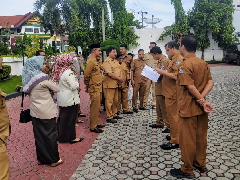 Tegakkan Disiplin, Sekda T Adnan Sidak Kantor Setdako Lhokseumawe