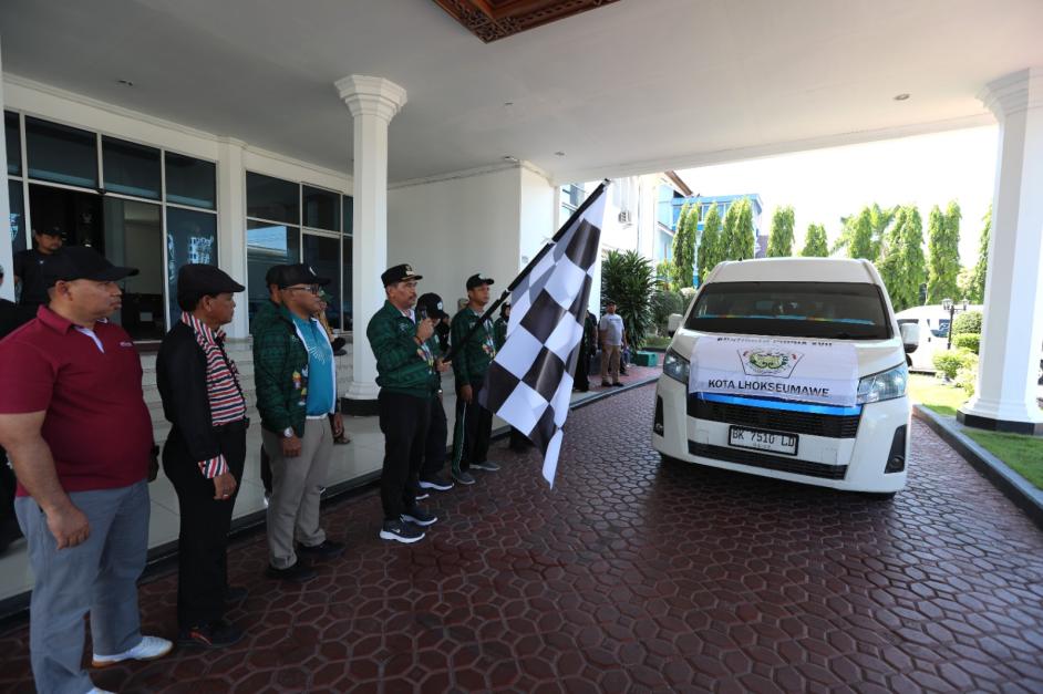 Lepas Kontingen POPDA XVII Ke Aceh Timur, Pj Wali Kota Lhokseumawe Harap Atlit Optimis Raih Juara